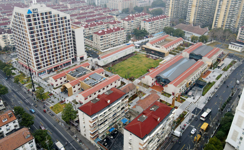 2024年1月19日拍摄的上海市杨浦区长白228街坊（无人机照片）。新华社记者 方喆 摄.jpg